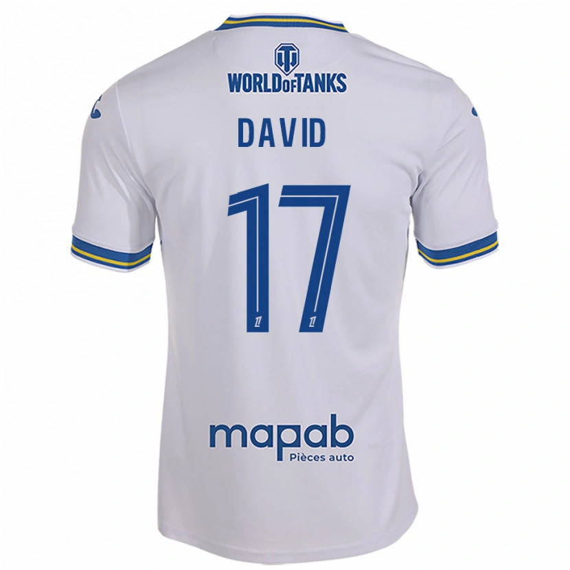 Danxen Kid Dune David #17 White Sky Blue Away Jersey 2025/26 T-Shirt