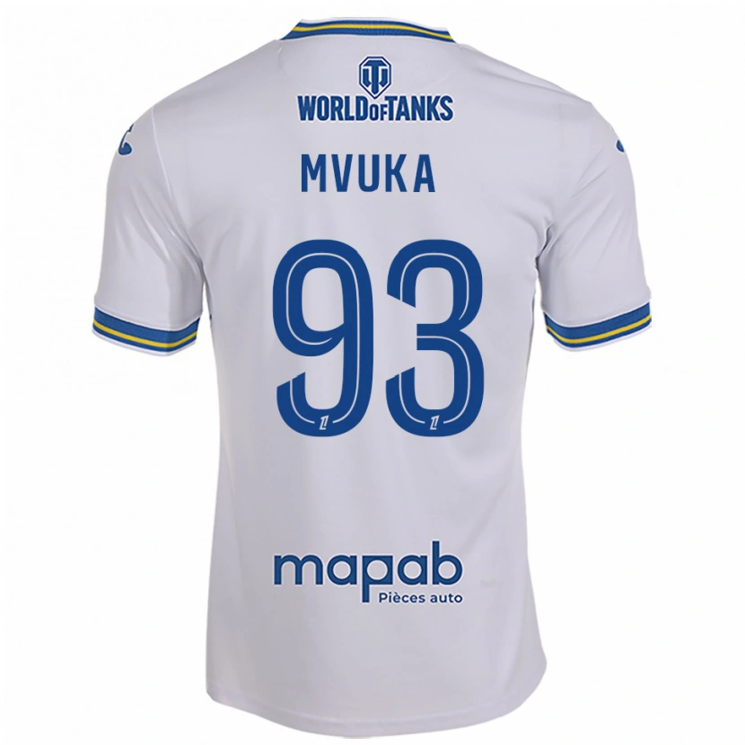 Danxen Kid Joel Mvuka #93 White Sky Blue Away Jersey 2025/26 T-Shirt