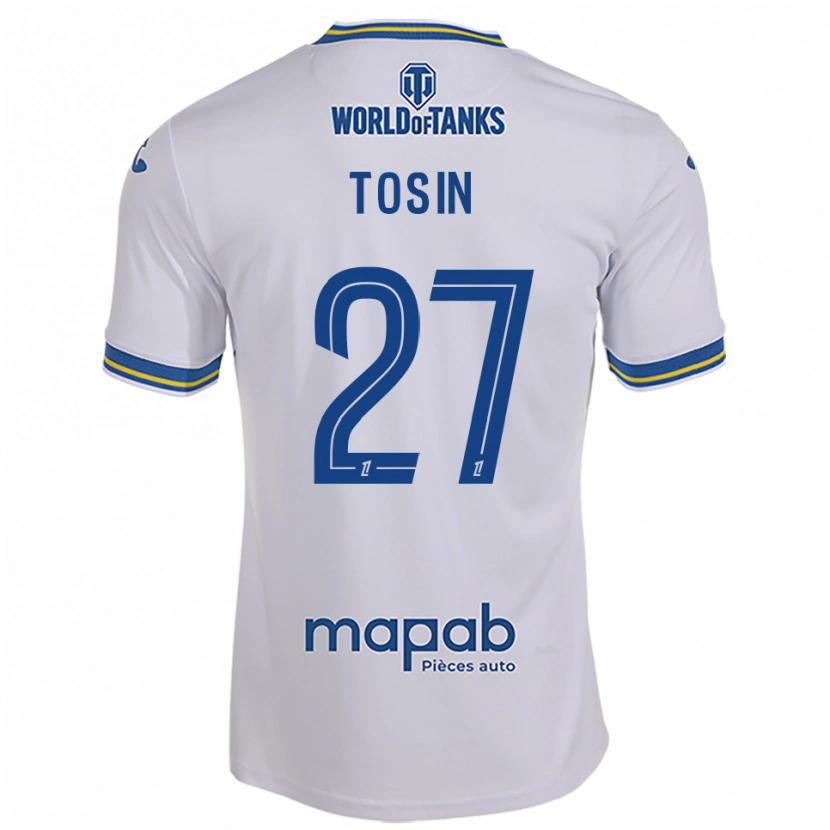 Danxen Kid Aiyegun Tosin #27 White Sky Blue Away Jersey 2025/26 T-Shirt