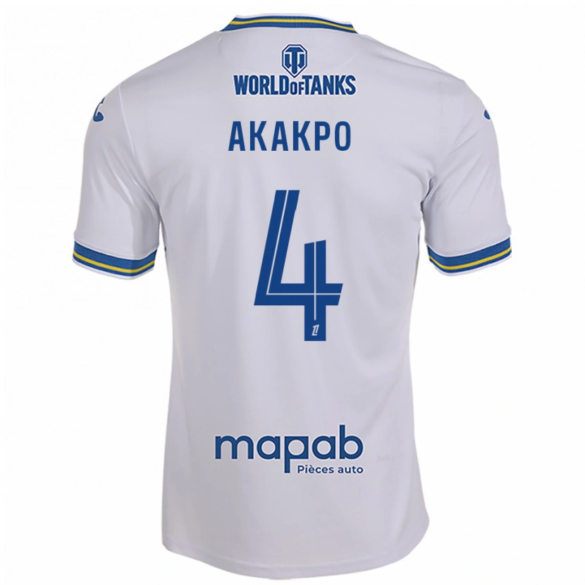 Danxen Kid Izak Akakpo #4 White Sky Blue Away Jersey 2025/26 T-Shirt