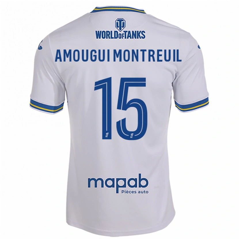Danxen Kid Maceo Amougui Montreuil #15 White Sky Blue Away Jersey 2025/26 T-Shirt