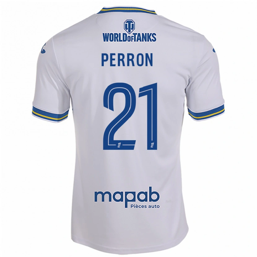 Danxen Kid Angéline Perron #21 White Sky Blue Away Jersey 2025/26 T-Shirt