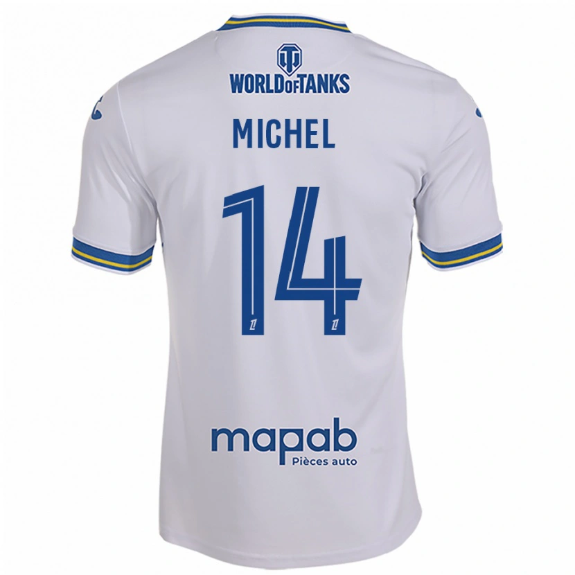 Danxen Kid Raphaël Michel #14 White Sky Blue Away Jersey 2025/26 T-Shirt