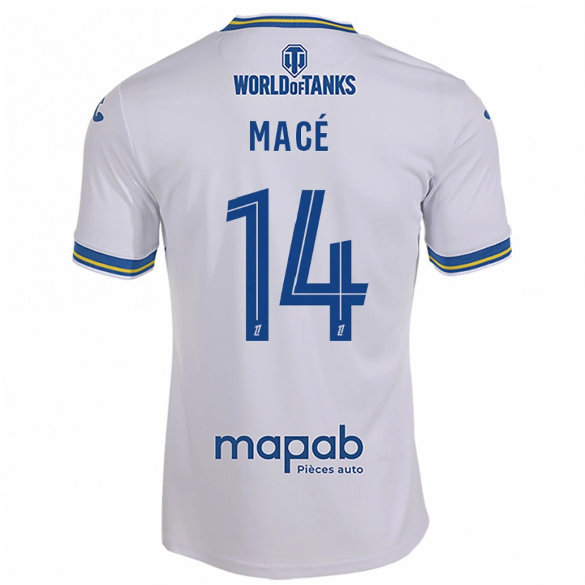 Danxen Kid Marine Macé #14 White Sky Blue Away Jersey 2025/26 T-Shirt