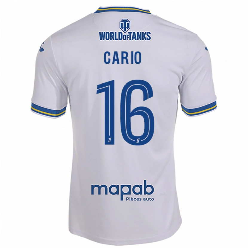 Danxen Kid Anthony Cario #16 White Sky Blue Away Jersey 2025/26 T-Shirt