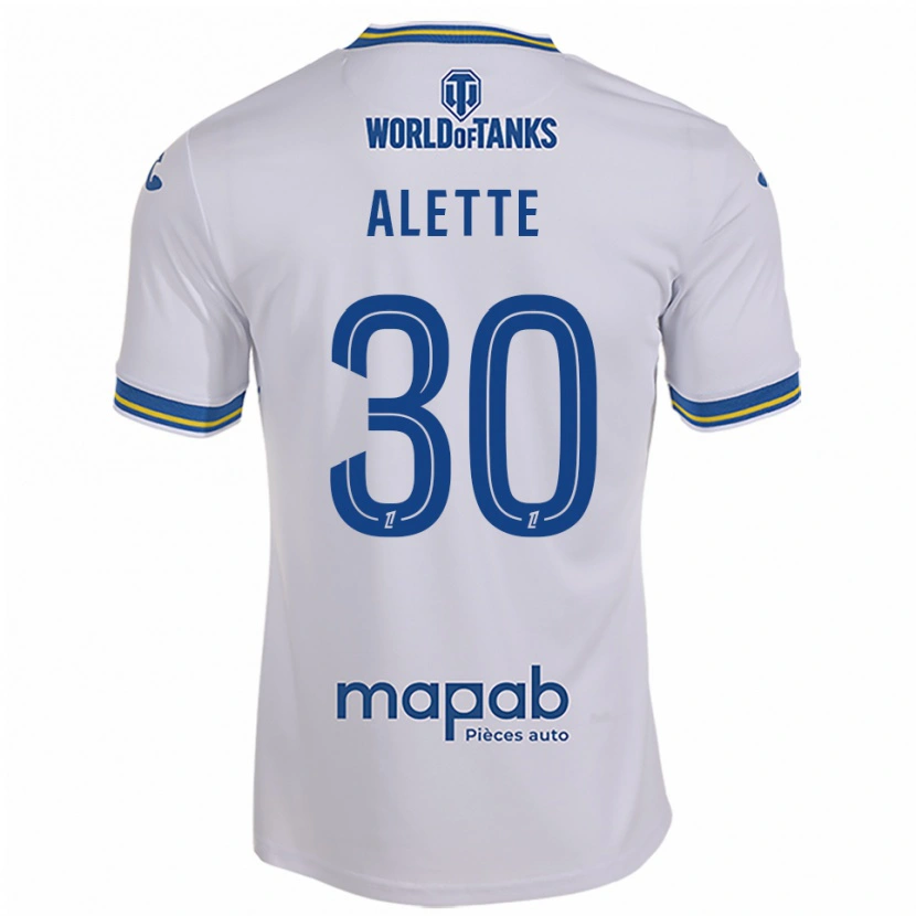Danxen Kid Gaël Alette #30 White Sky Blue Away Jersey 2025/26 T-Shirt
