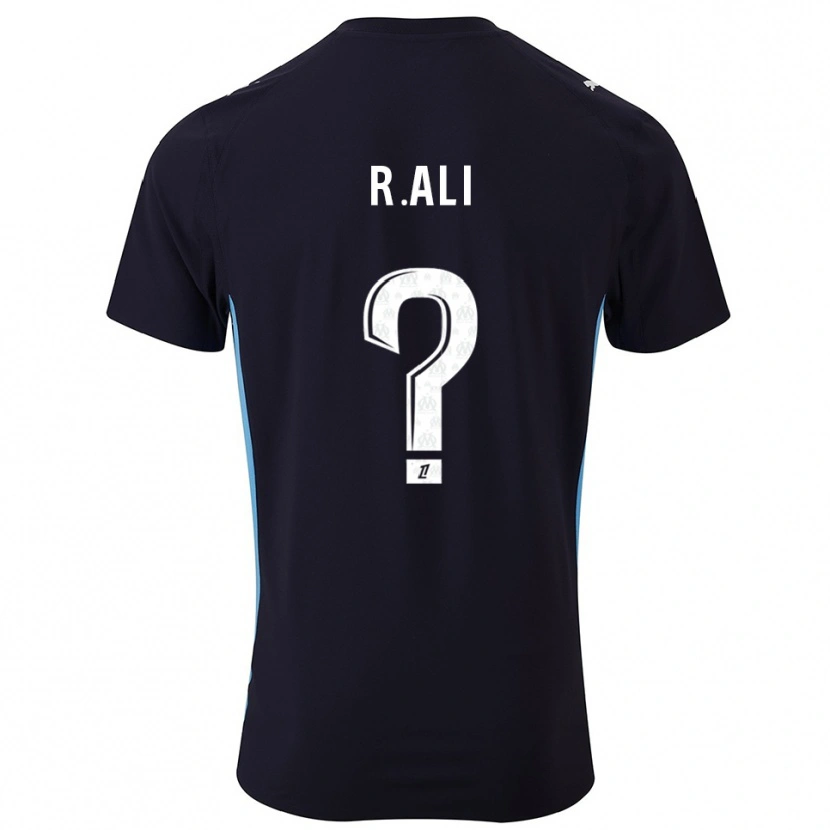 Danxen Kid Raïs Ali #0 Black Sky Blue Away Jersey 2025/26 T-Shirt