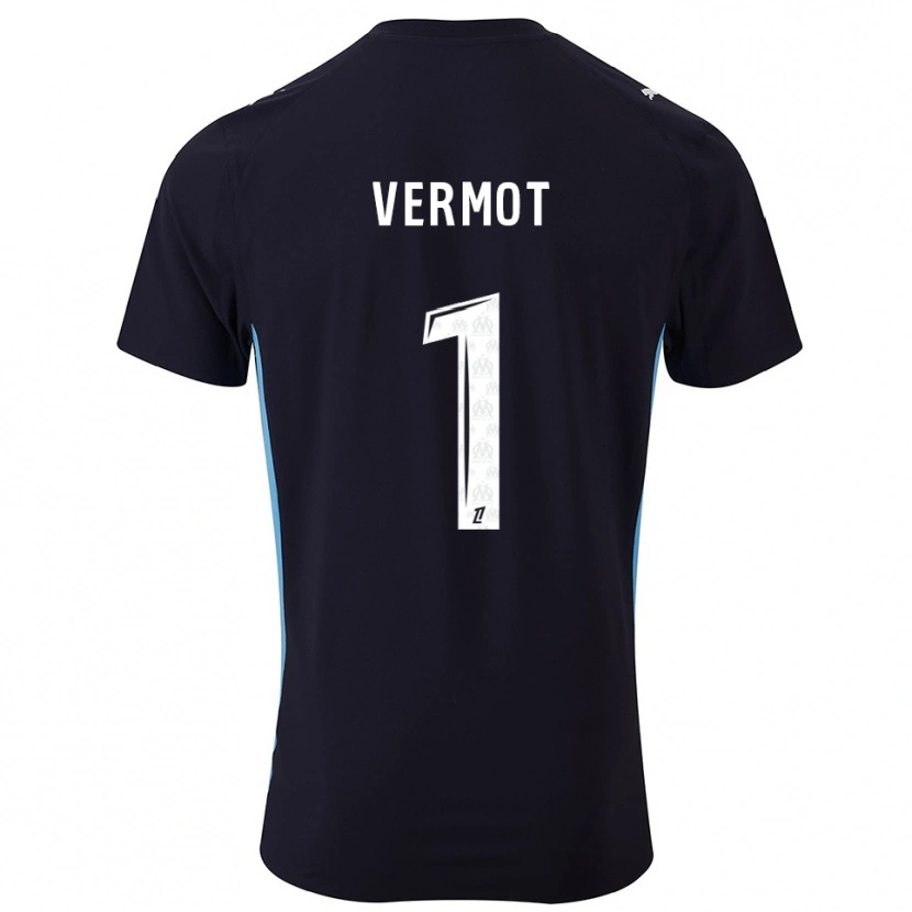 Danxen Kid Théo Vermot #1 Black Sky Blue Away Jersey 2025/26 T-Shirt