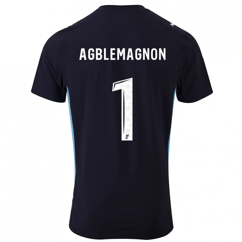 Danxen Kid Jordan Agblemagnon #1 Black Sky Blue Away Jersey 2025/26 T-Shirt