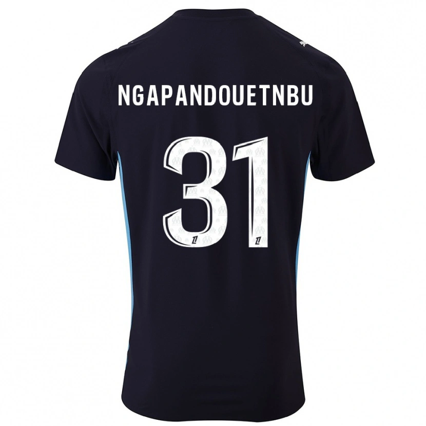 Danxen Kid Simon Ngapandouetnbu #31 Black Sky Blue Away Jersey 2025/26 T-Shirt