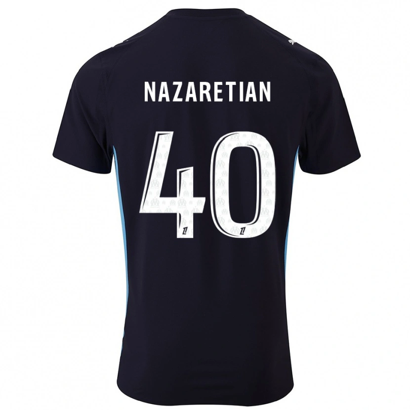 Danxen Kid Manuel Nazaretian #40 Black Sky Blue Away Jersey 2025/26 T-Shirt
