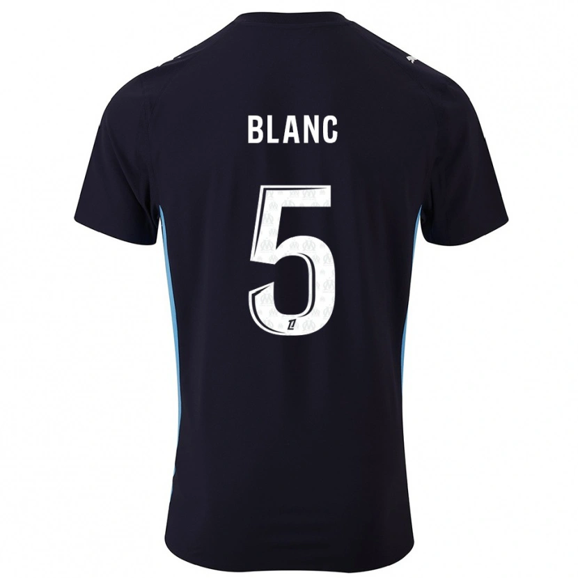 Danxen Kid Amandine Blanc #5 Black Sky Blue Away Jersey 2025/26 T-Shirt