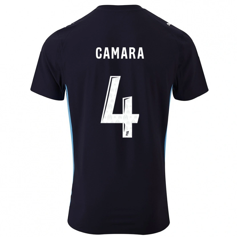 Danxen Kid Fodé Camara #4 Black Sky Blue Away Jersey 2025/26 T-Shirt