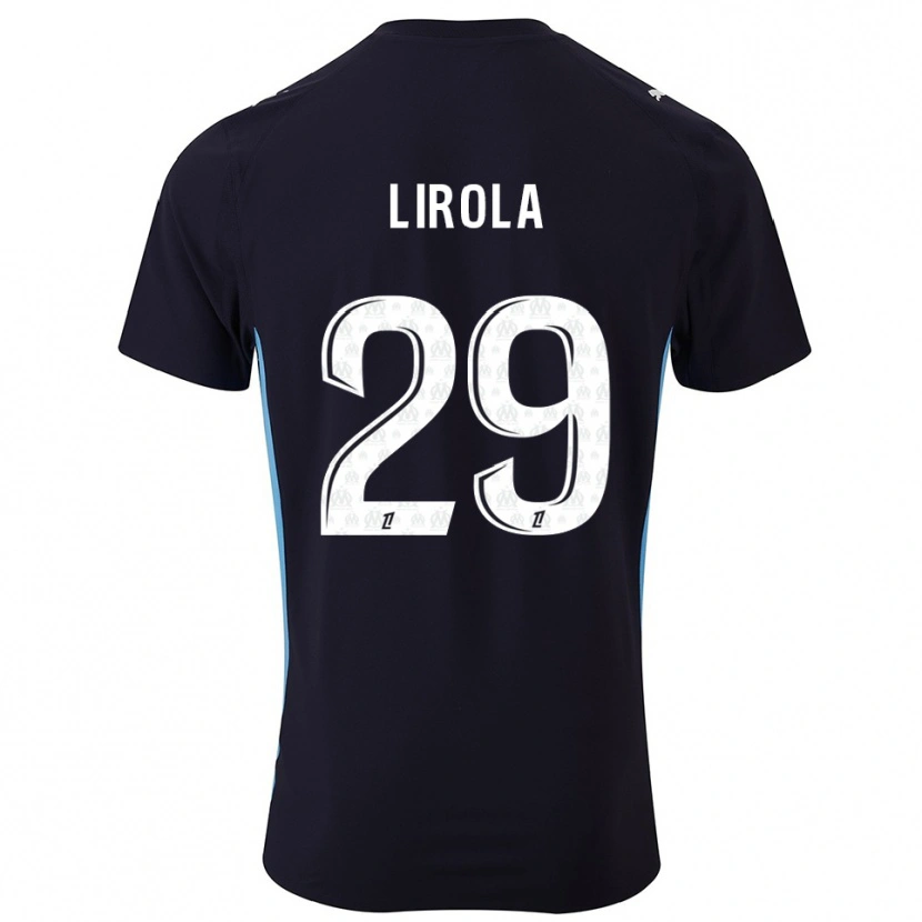 Danxen Kid Pol Lirola #29 Black Sky Blue Away Jersey 2025/26 T-Shirt