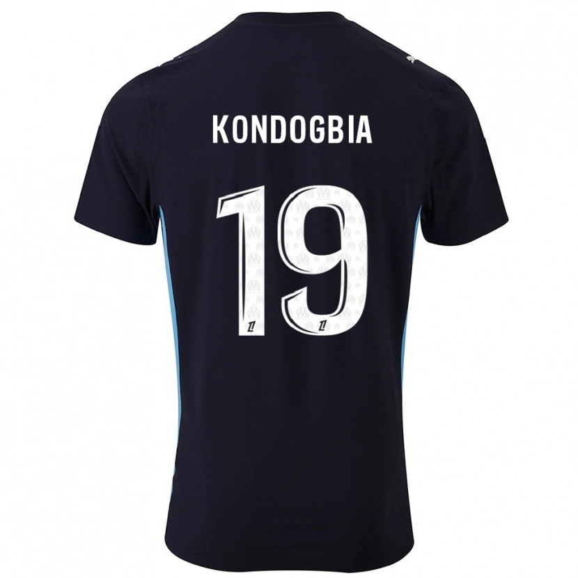 Danxen Kid Geoffrey Kondogbia #19 Black Sky Blue Away Jersey 2025/26 T-Shirt