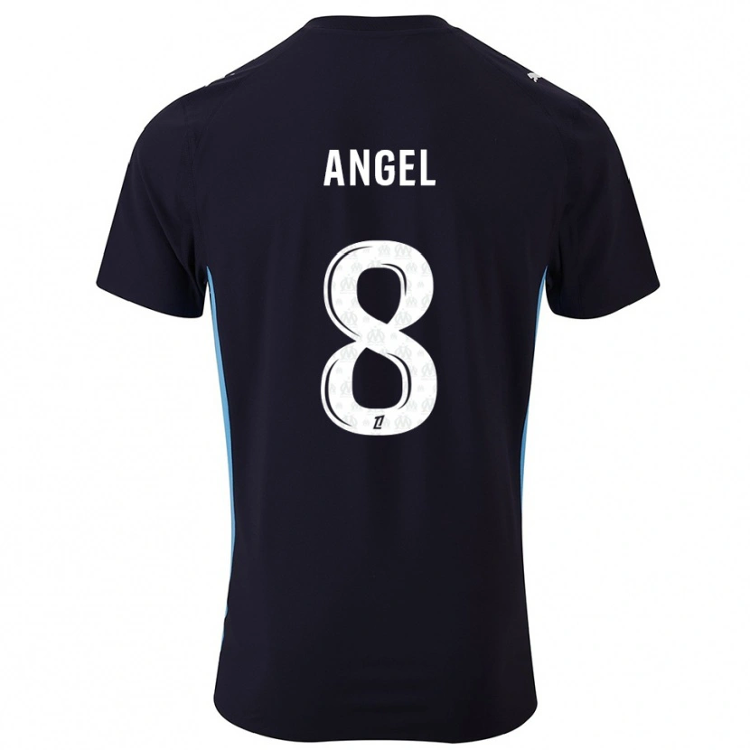 Danxen Kid Angel Gomes #8 Black Sky Blue Away Jersey 2025/26 T-Shirt
