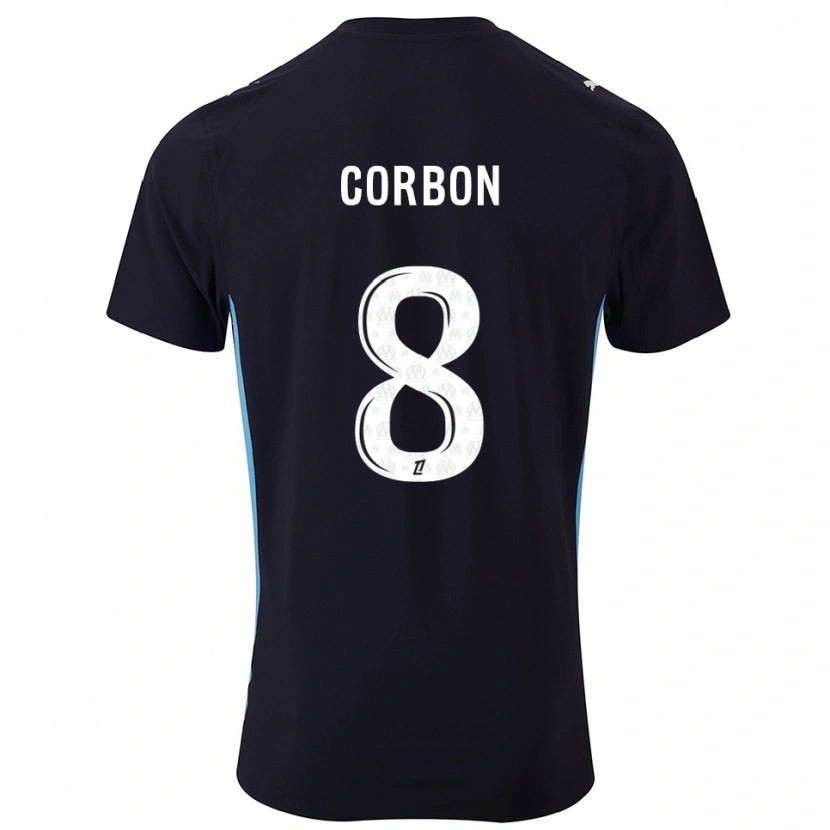 Danxen Kid Max Corbon #8 Black Sky Blue Away Jersey 2025/26 T-Shirt