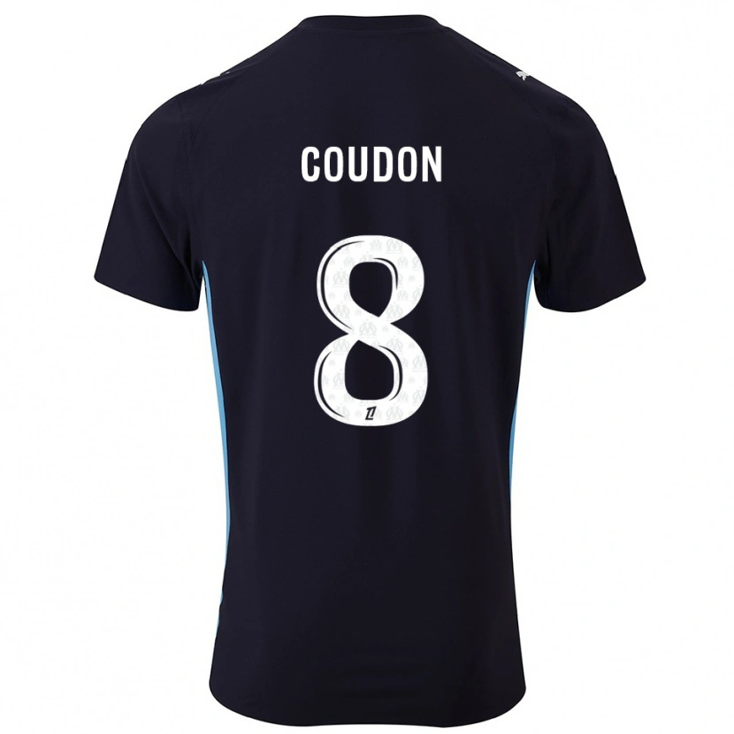 Danxen Kid Marine Coudon #8 Black Sky Blue Away Jersey 2025/26 T-Shirt