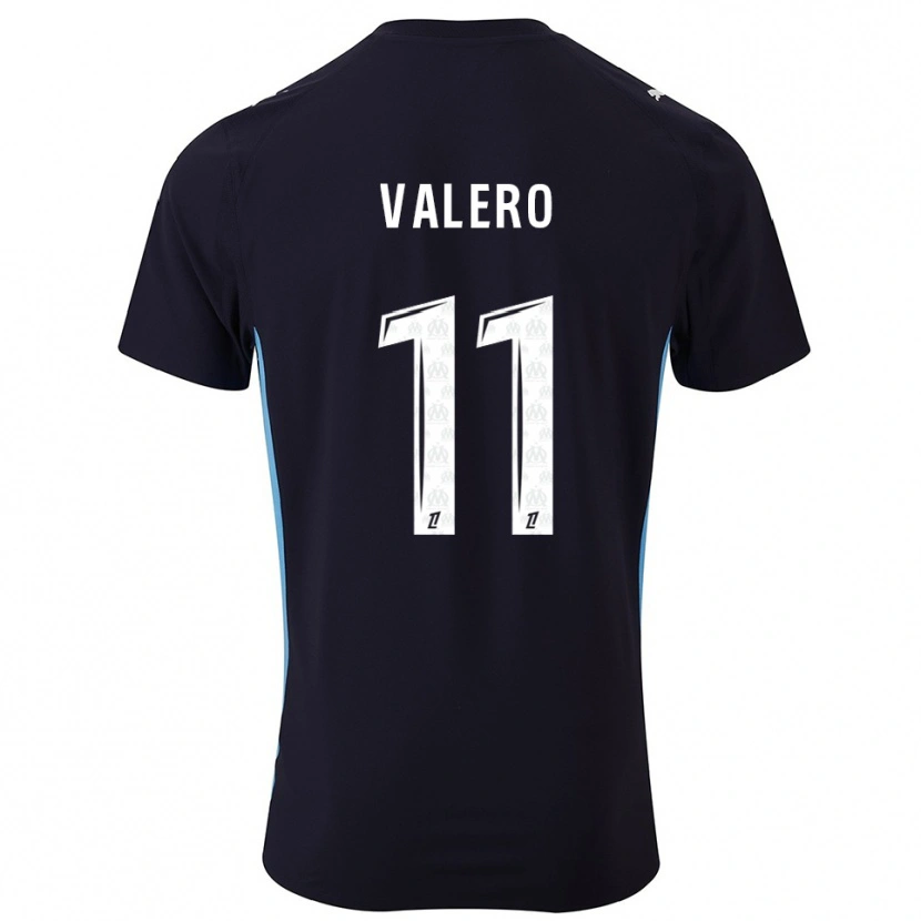 Danxen Kid Antoine Valero #11 Black Sky Blue Away Jersey 2025/26 T-Shirt