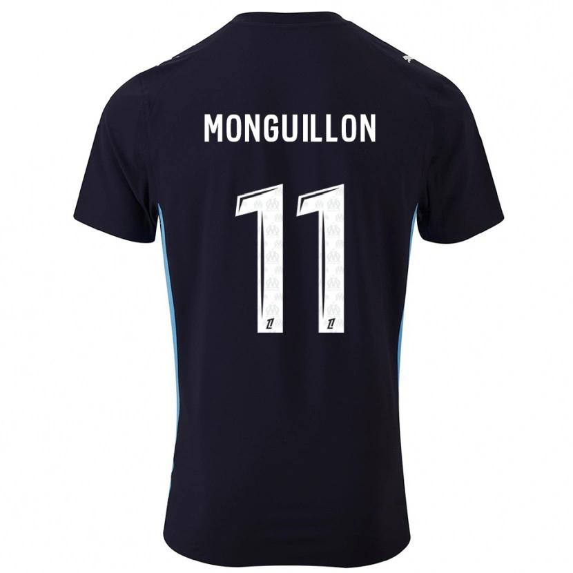 Danxen Kid Coralie Monguillon #11 Black Sky Blue Away Jersey 2025/26 T-Shirt