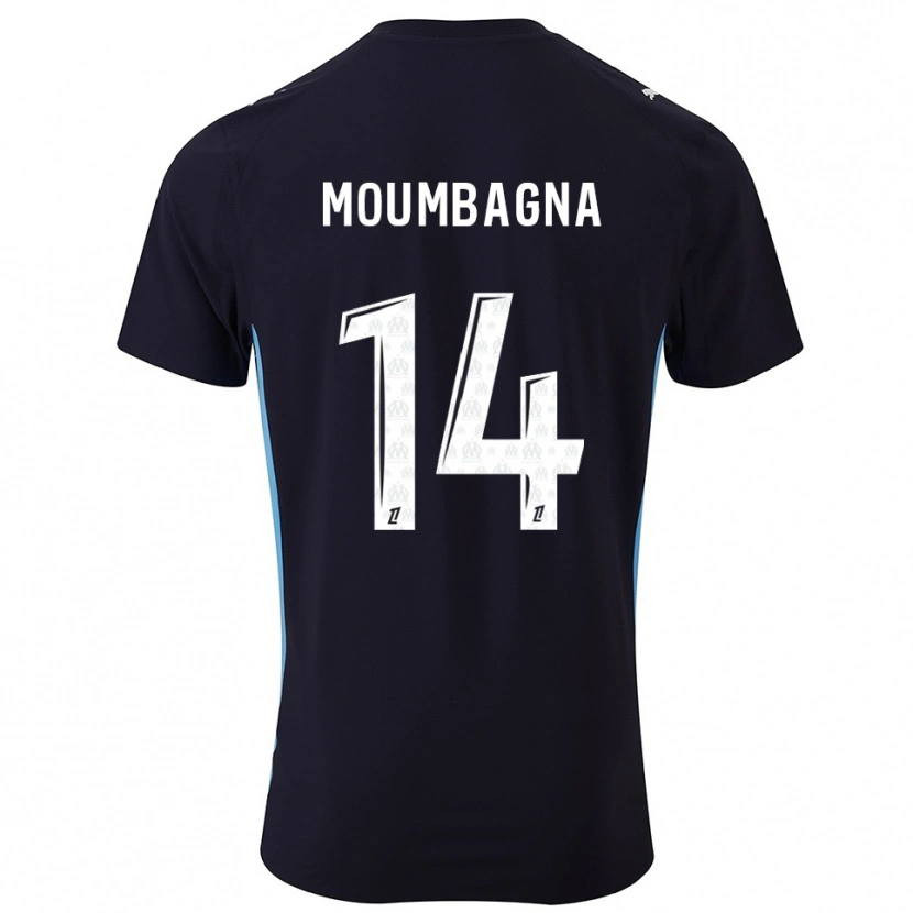 Danxen Kid Faris Moumbagna #14 Black Sky Blue Away Jersey 2025/26 T-Shirt