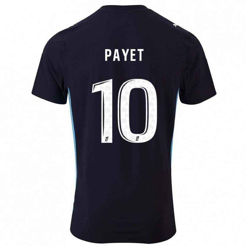 Danxen Kid Dimitri Payet #10 Black Sky Blue Away Jersey 2025/26 T-Shirt