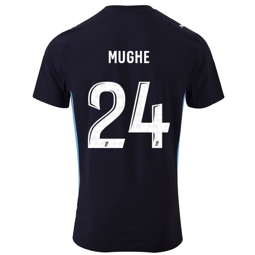 Danxen Kid François Mughe #24 Black Sky Blue Away Jersey 2025/26 T-Shirt