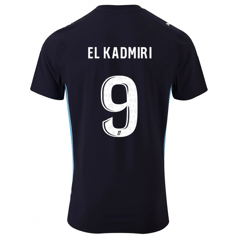 Danxen Kid Ugo Lamare El Kadmiri #9 Black Sky Blue Away Jersey 2025/26 T-Shirt