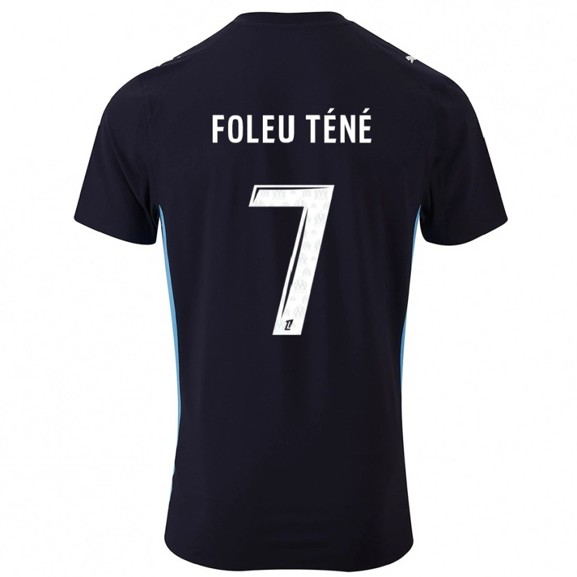 Danxen Kid Krys Foleu Téné #7 Black Sky Blue Away Jersey 2025/26 T-Shirt