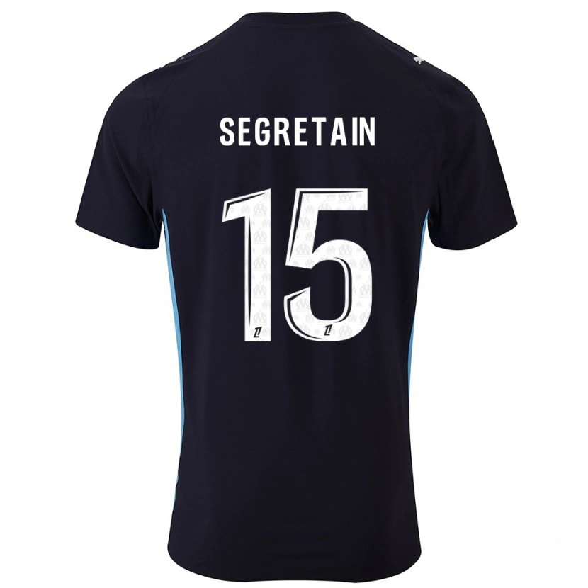 Danxen Kid Julie Ségrétain #15 Black Sky Blue Away Jersey 2025/26 T-Shirt