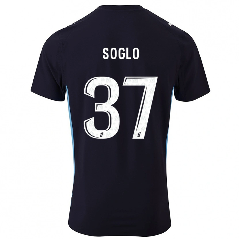 Danxen Kid Emran Soglo #37 Black Sky Blue Away Jersey 2025/26 T-Shirt