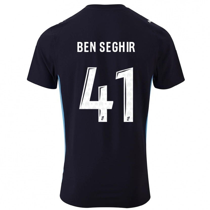 Danxen Kid Salim Ben Seghir #41 Black Sky Blue Away Jersey 2025/26 T-Shirt