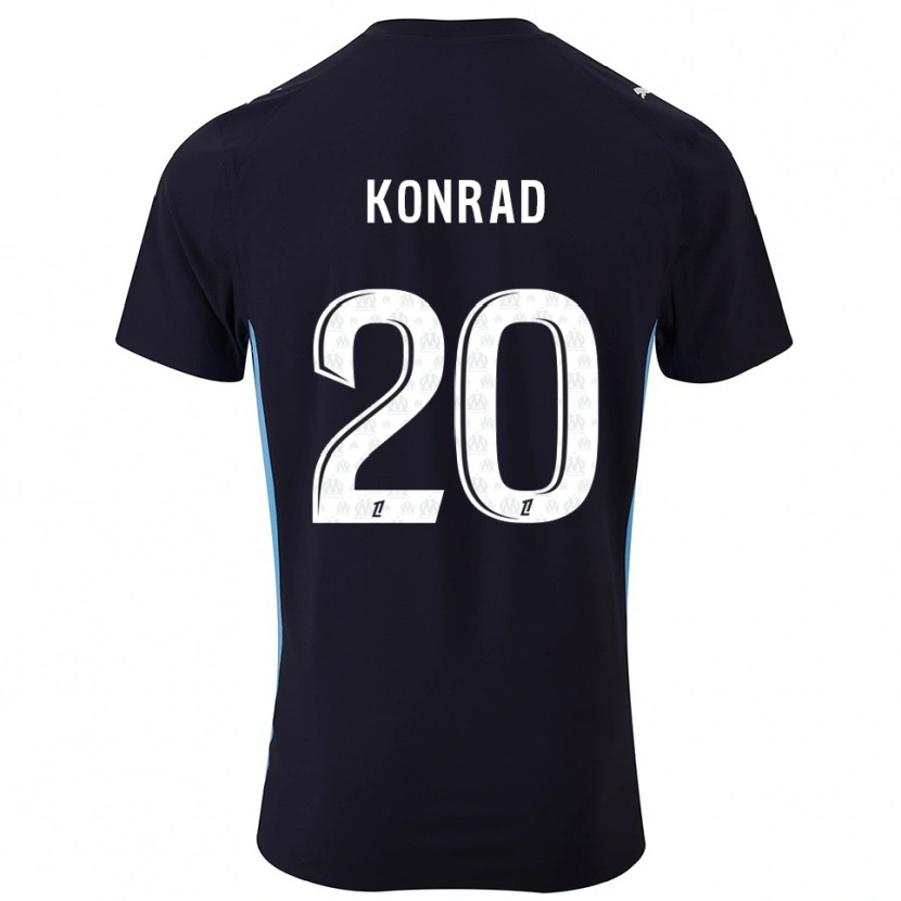 Danxen Kid Konrad De La Fuente #20 Black Sky Blue Away Jersey 2025/26 T-Shirt