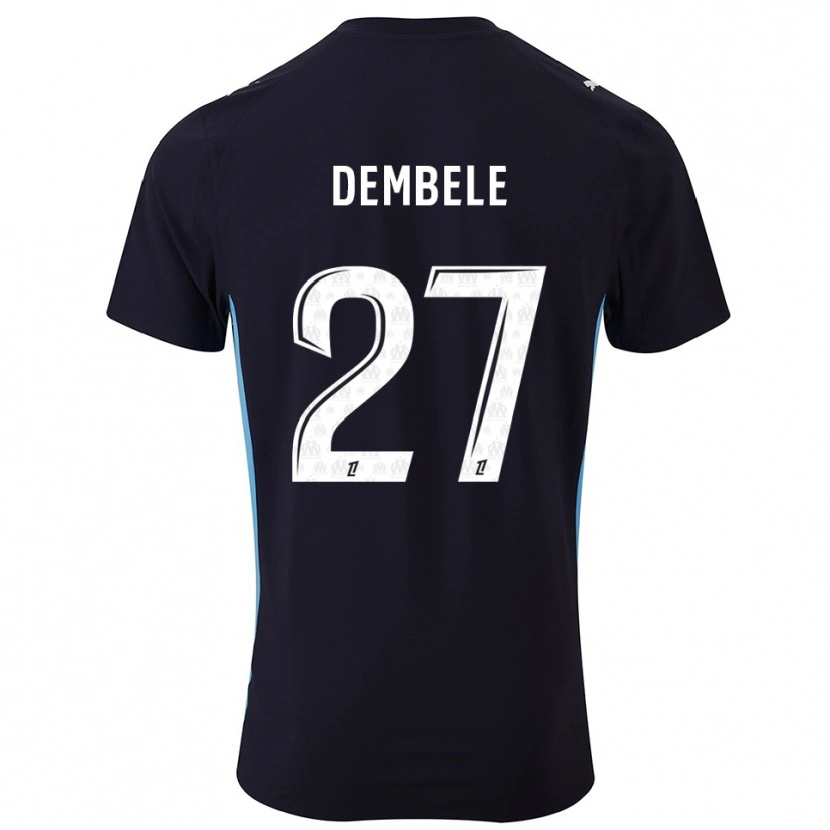 Danxen Kid Coumba Dembélé #27 Black Sky Blue Away Jersey 2025/26 T-Shirt