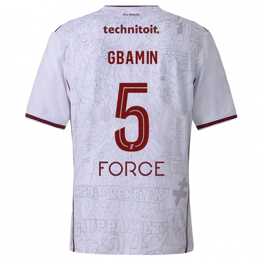 Danxen Kid Jean-Philippe Gbamin #5 White Burgundy Away Jersey 2025/26 T-Shirt