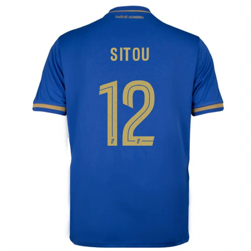 Danxen Kid Kévin Sitou #12 Blue Gold Away Jersey 2025/26 T-Shirt