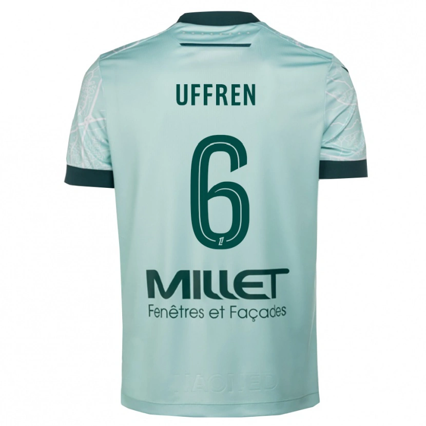 Danxen Kid Manon Uffren #6 Green White Away Jersey 2025/26 T-Shirt