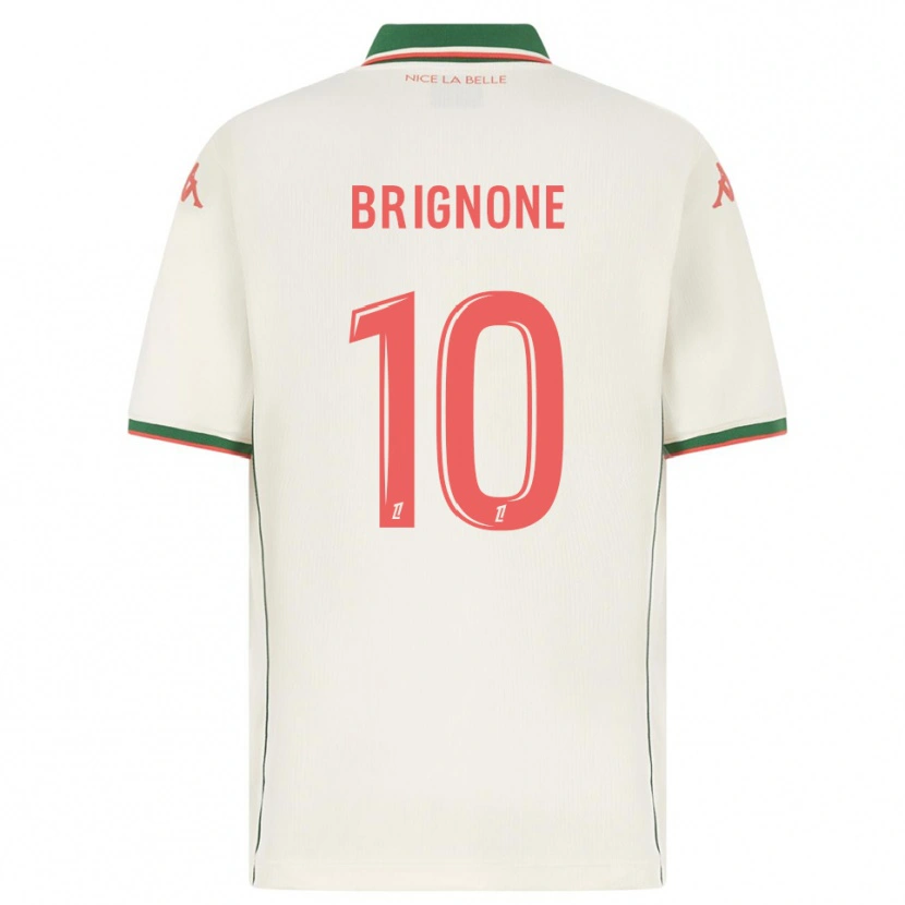 Danxen Kid Millan Brignone #10 White Green Away Jersey 2025/26 T-Shirt