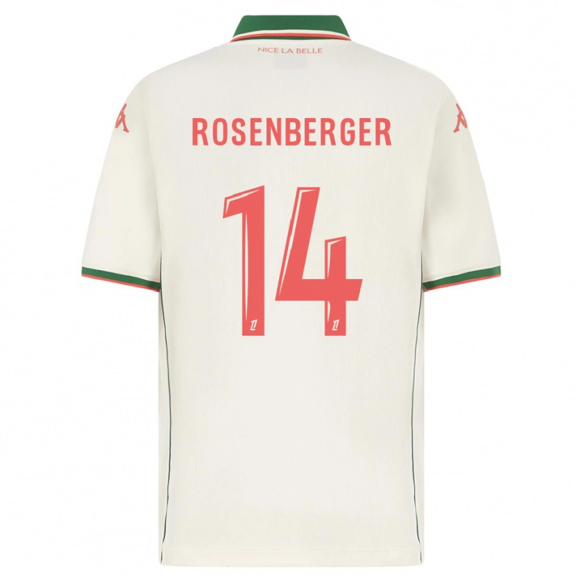 Danxen Kid Léa Rosenberger #14 White Green Away Jersey 2025/26 T-Shirt