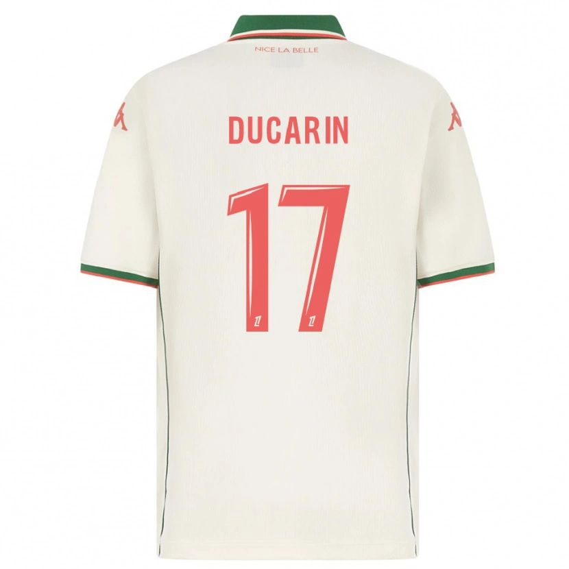 Danxen Kid Léa Ducarin #17 White Green Away Jersey 2025/26 T-Shirt