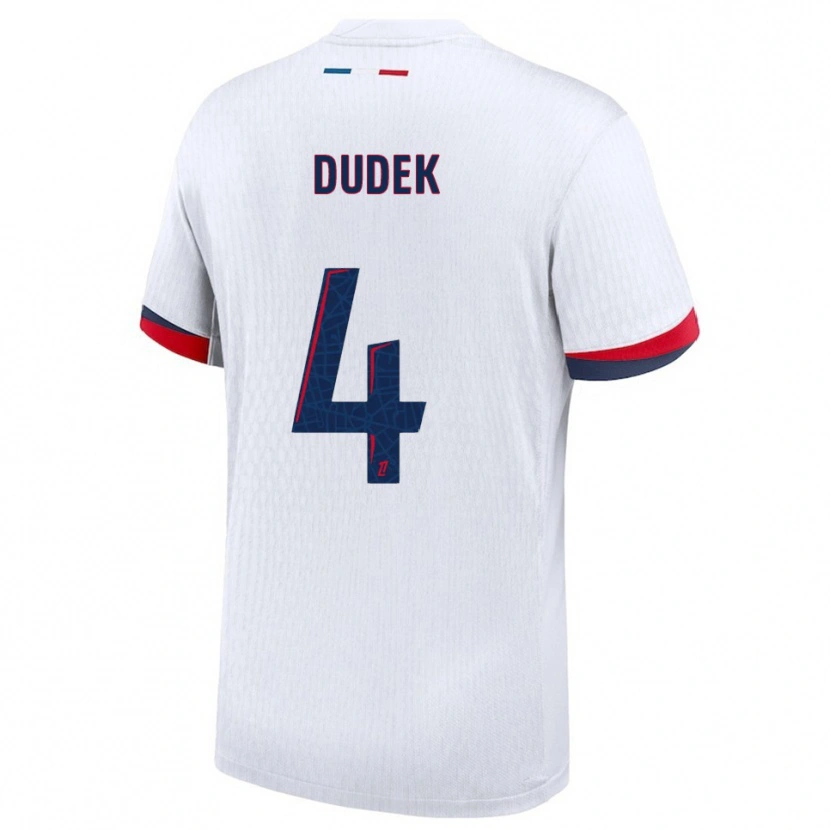 Danxen Kid Paulina Dudek #4 White Red Away Jersey 2025/26 T-Shirt