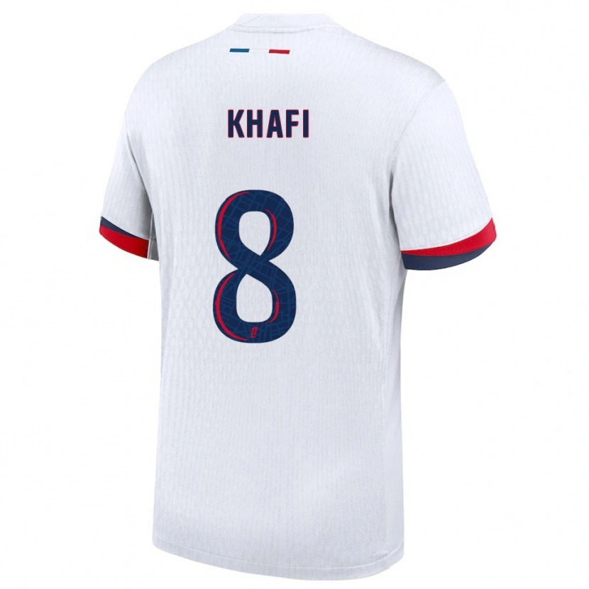 Danxen Kid Yanis Khafi #8 White Red Away Jersey 2025/26 T-Shirt