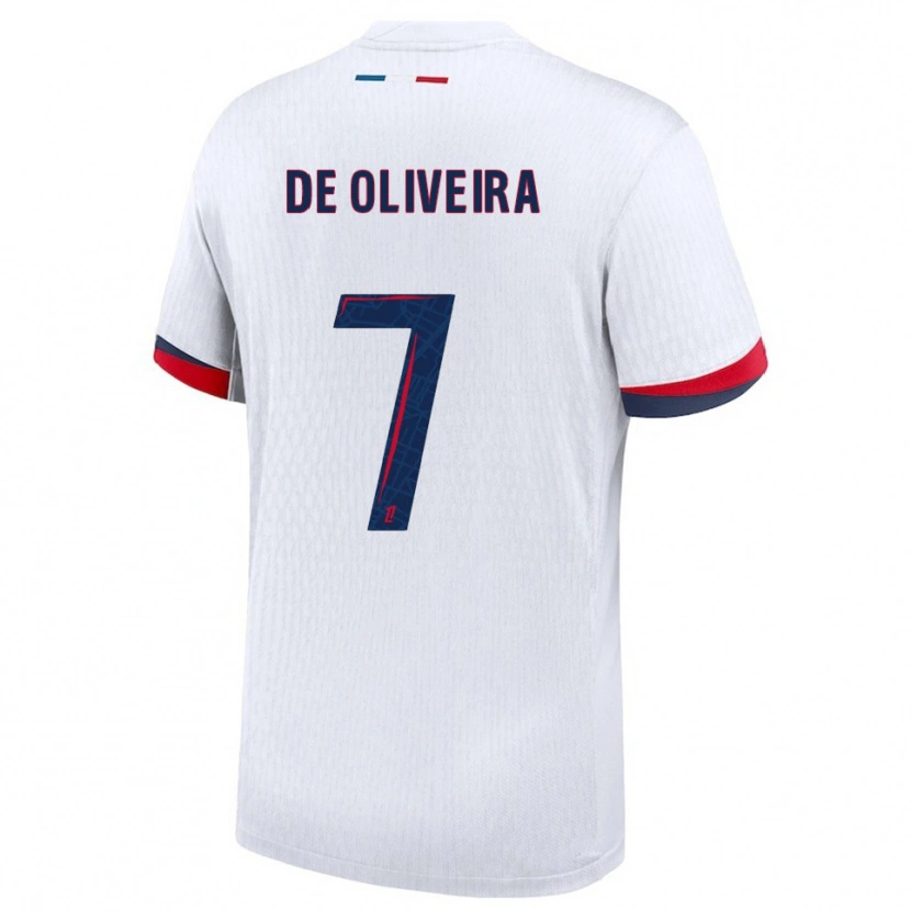Danxen Kid Mathieu De Oliveira #7 White Red Away Jersey 2025/26 T-Shirt