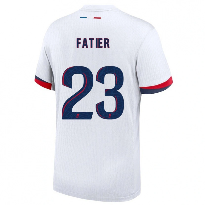 Danxen Kid Noémie Fatier #23 White Red Away Jersey 2025/26 T-Shirt