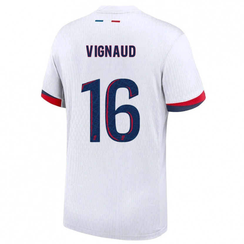 Danxen Kid Arthur Vignaud #16 White Red Away Jersey 2025/26 T-Shirt