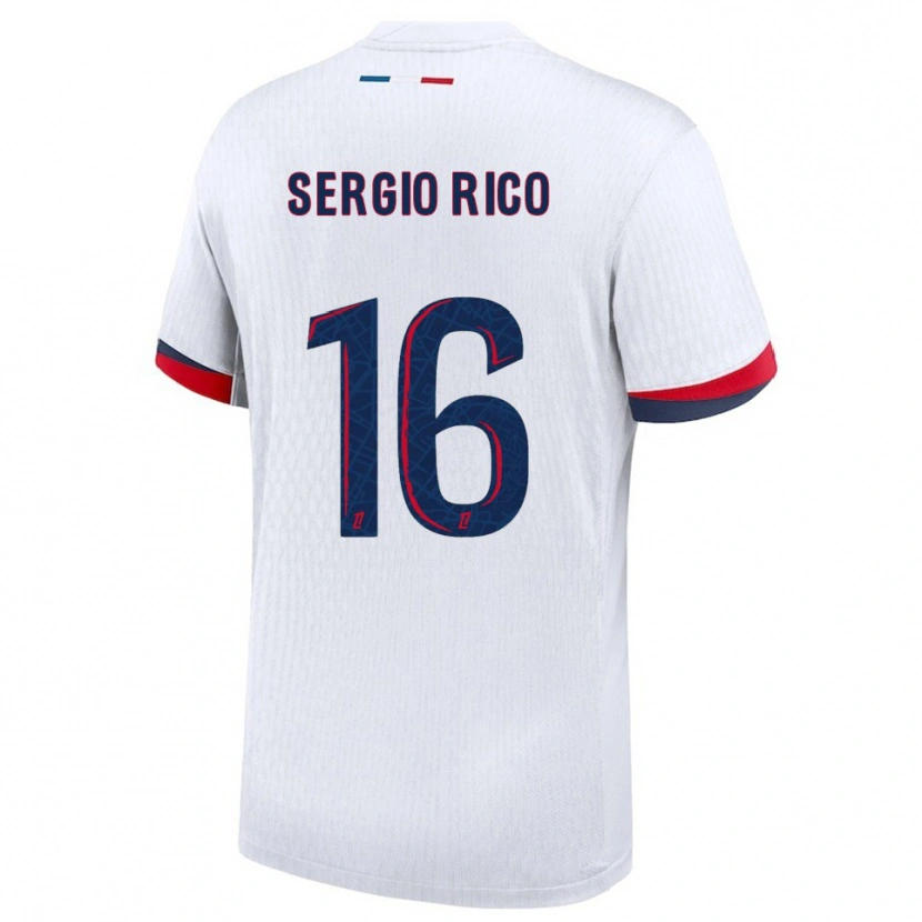 Danxen Kid Sergio Rico #16 White Red Away Jersey 2025/26 T-Shirt