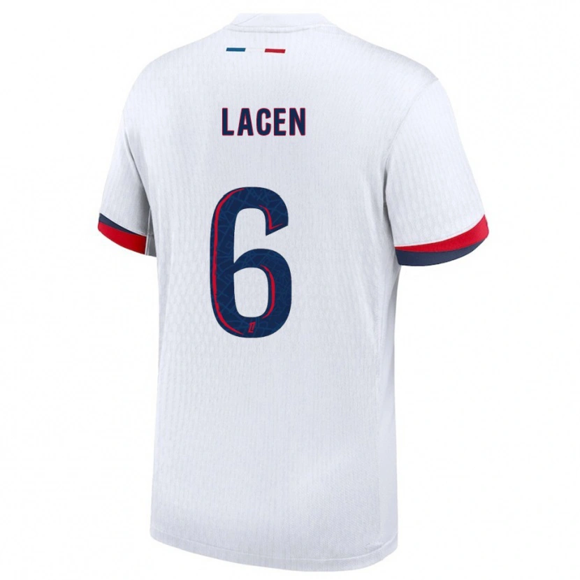 Danxen Kid Michaël Lacen #6 White Red Away Jersey 2025/26 T-Shirt