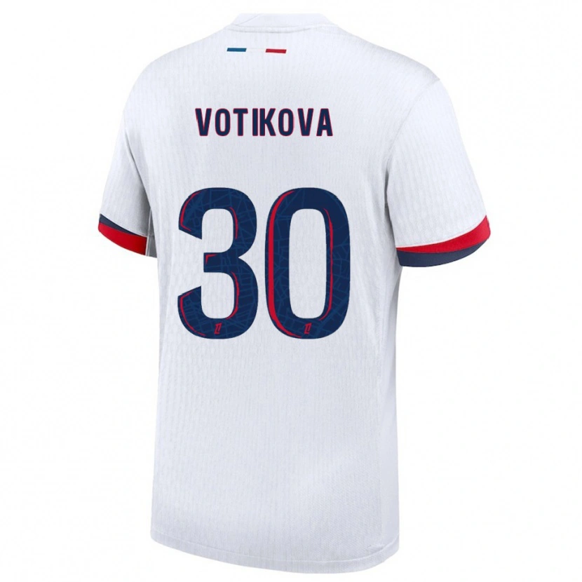 Danxen Kid Barbora Votikova #30 White Red Away Jersey 2025/26 T-Shirt