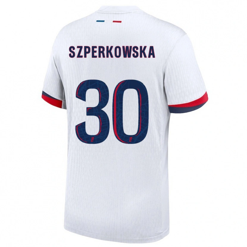 Danxen Kid Oliwia Szperkowska #30 White Red Away Jersey 2025/26 T-Shirt