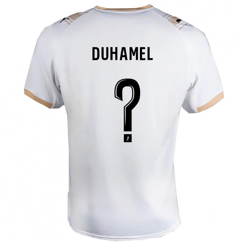 Danxen Kid Lino Duhamel #0 White Black Away Jersey 2025/26 T-Shirt